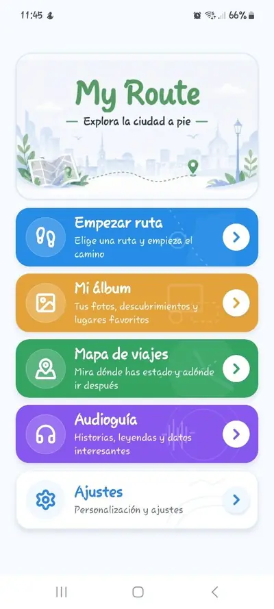 My Route — Pantalla 1